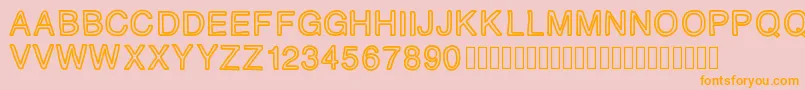 PLAQUE Font – Orange Fonts on Pink Background