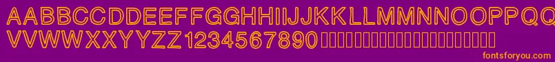 PLAQUE Font – Orange Fonts on Purple Background