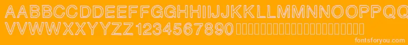 PLAQUE Font – Pink Fonts on Orange Background