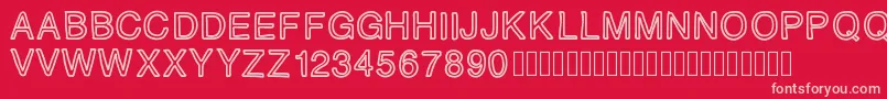 PLAQUE Font – Pink Fonts on Red Background