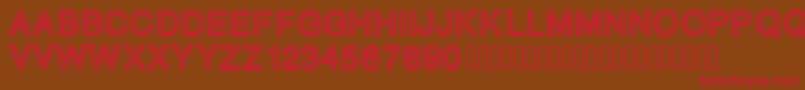 PLAQUE Font – Red Fonts on Brown Background