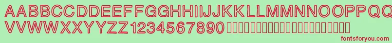 PLAQUE Font – Red Fonts on Green Background
