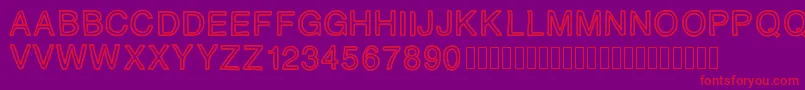 PLAQUE Font – Red Fonts on Purple Background