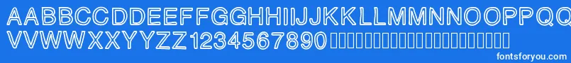 PLAQUE Font – White Fonts on Blue Background