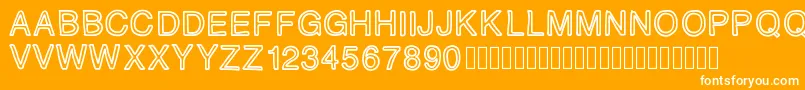 PLAQUE Font – White Fonts on Orange Background