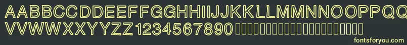 More about PLAQUE Font PLAQUE Font – Yellow Fonts on Black Background