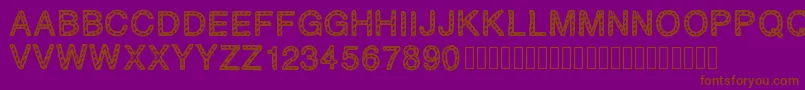 PLAQUEZIP Font – Brown Fonts on Purple Background