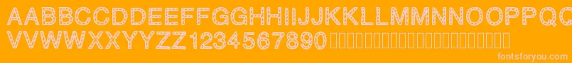 PLAQUEZIP Font – Pink Fonts on Orange Background