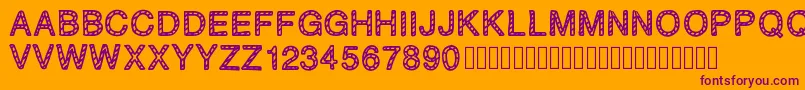 PLAQUEZIP Font – Purple Fonts on Orange Background