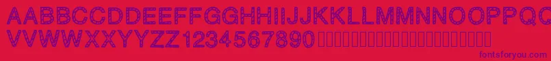 PLAQUEZIP Font – Purple Fonts on Red Background