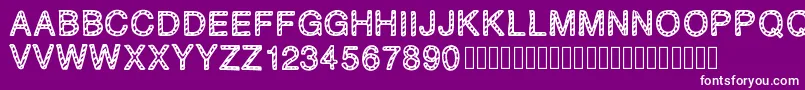 PLAQUEZIP Font – White Fonts on Purple Background