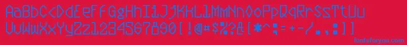 plasmatic Font – Blue Fonts on Red Background