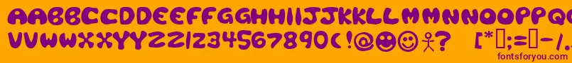 Шрифт PLAST    – фиолетовые шрифты на оранжевом фоне