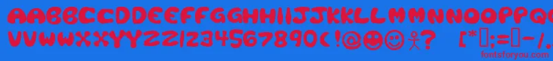 PLAST    Font – Red Fonts on Blue Background