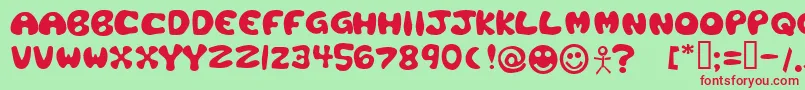 PLAST    Font – Red Fonts on Green Background