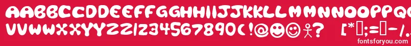PLAST    Font – White Fonts on Red Background