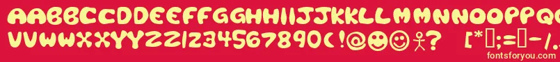 PLAST    Font – Yellow Fonts on Red Background