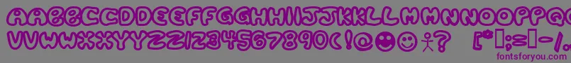 PLASTB   Font – Purple Fonts on Gray Background