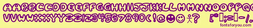 PLASTB   Font – Purple Fonts on Yellow Background