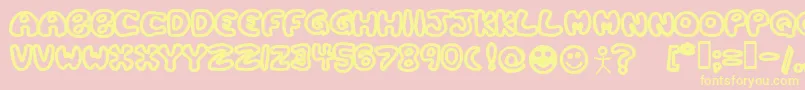 PLASTB   Font – Yellow Fonts on Pink Background