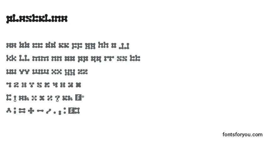 A fonte Plastelina – alfabeto, números, caracteres especiais
