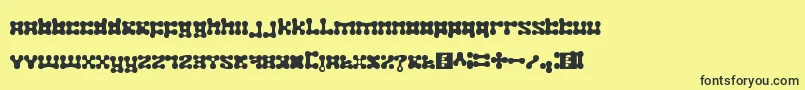 plastelina Font – Black Fonts on Yellow Background