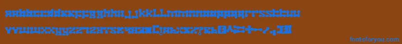 plastelina Font – Blue Fonts on Brown Background