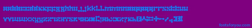 plastelina-fontti – siniset fontit violetilla taustalla