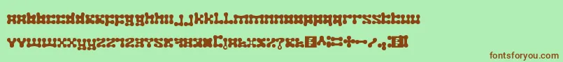 plastelina Font – Brown Fonts on Green Background