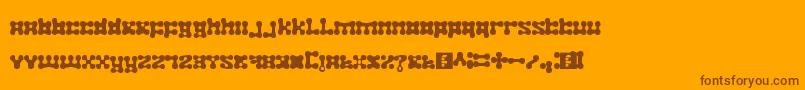 フォントplastelina – オレンジの背景に茶色のフォント