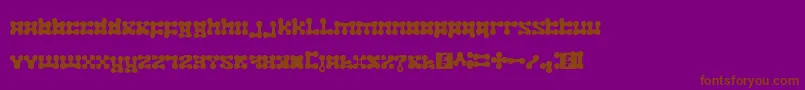 plastelina Font – Brown Fonts on Purple Background