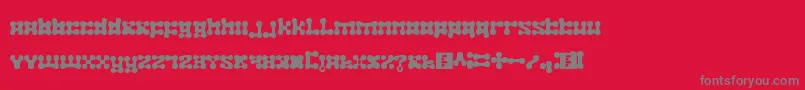 フォントplastelina – 赤い背景に灰色の文字