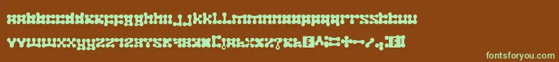 plastelina Font – Green Fonts on Brown Background