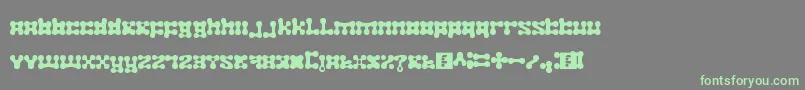 Шрифт plastelina – зелёные шрифты на сером фоне