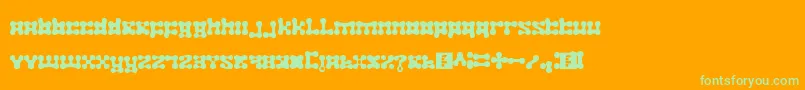plastelina Font – Green Fonts on Orange Background