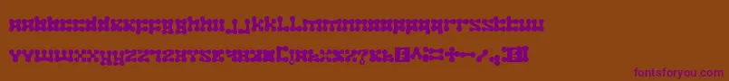 plastelina-fontti – violetit fontit ruskealla taustalla