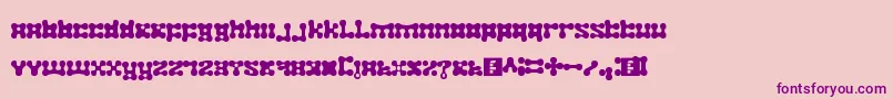 plastelina Font – Purple Fonts on Pink Background