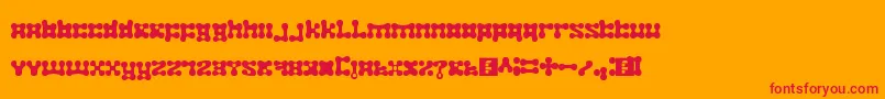 plastelina Font – Red Fonts on Orange Background