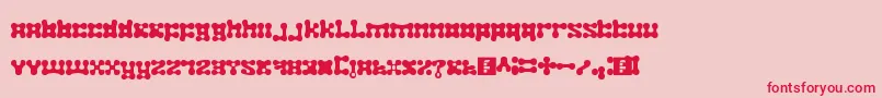 plastelina Font – Red Fonts on Pink Background