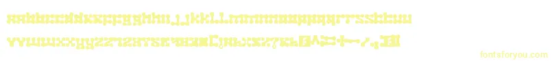 plastelina-fontti – keltaiset fontit valkoisella taustalla