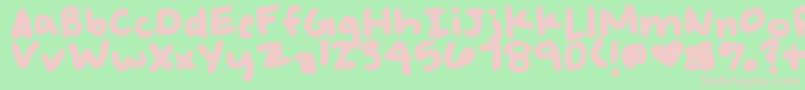 MaybeButNotAlways Font – Pink Fonts on Green Background