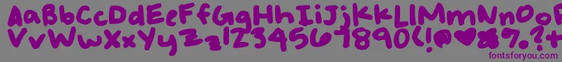 Шрифт MaybeButNotAlways – фиолетовые шрифты на сером фоне