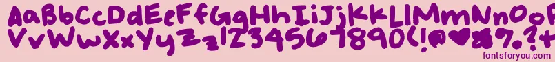 MaybeButNotAlways Font – Purple Fonts on Pink Background