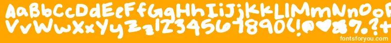 MaybeButNotAlways Font – White Fonts on Orange Background