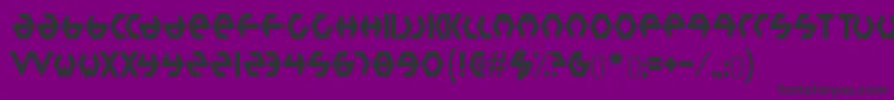 Шрифт plastic bag – чёрные шрифты на фиолетовом фоне