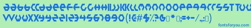 plastic bag Font – Blue Fonts on Green Background