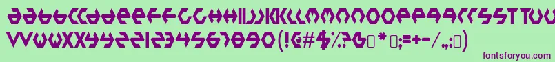 plastic bag Font – Purple Fonts on Green Background