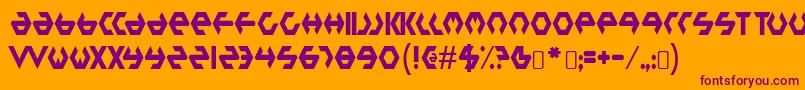 plastic bag Font – Purple Fonts on Orange Background