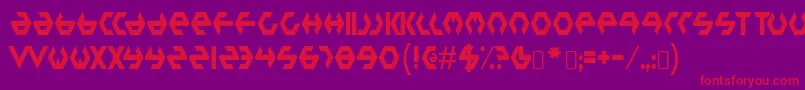 plastic bag Font – Red Fonts on Purple Background