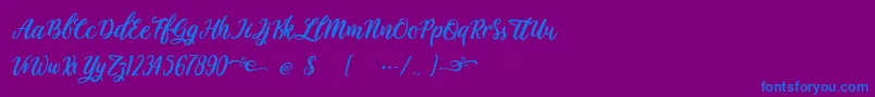 Plastic Beauty Light Font – Blue Fonts on Purple Background